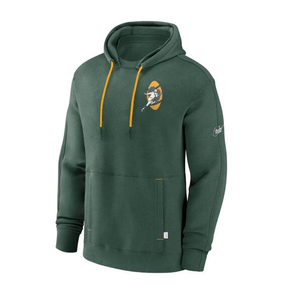 Green Bay Packers Nike Rewind Logo Pullover Hoodie Sweatshirt NWOT Green NFL 3XL - Picture 1 of 11